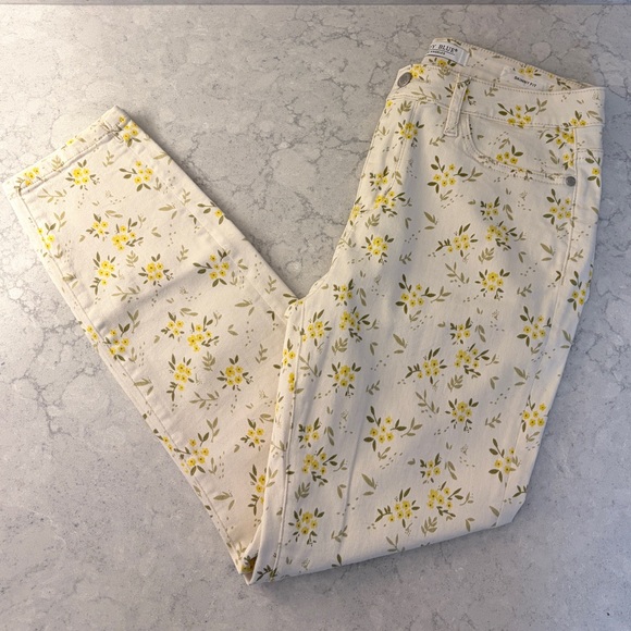 Judy Blue Denim - Judy Blue Yellow Floral Skinny Fit Pants Size 9/29